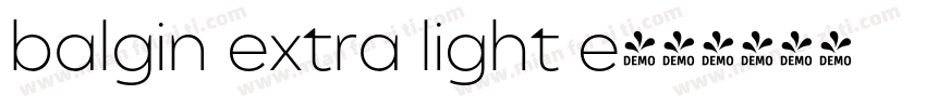 balgin extra light e字体转换